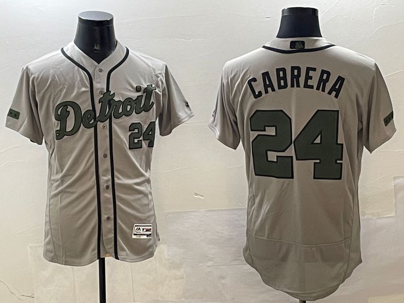 Men Detroit Tigers #24 Cabrera Grey Fashion Elite 2025 Nike MLB Jersey style 1->san francisco giants->MLB Jersey